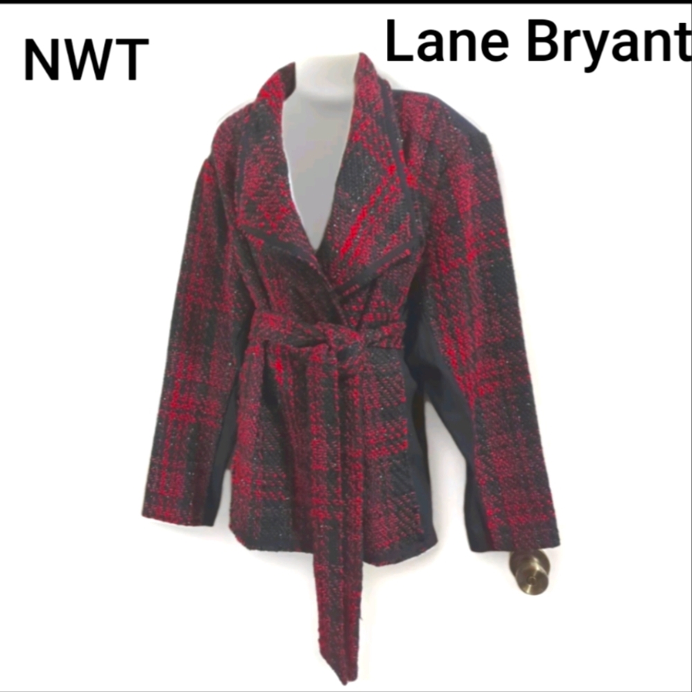 LANE BRYANT NWT Sparkle Knit Tie Front Cardigan Sweater Jacket 26/28 NWT $89.